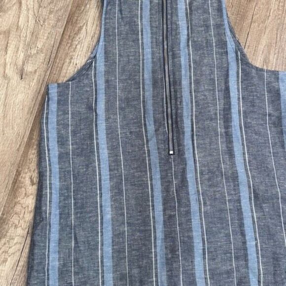 NWT Supply & Demand Women's Striped Linen Fringe Sleeveless Tank Top Blue Medium - Picture 14 of 14